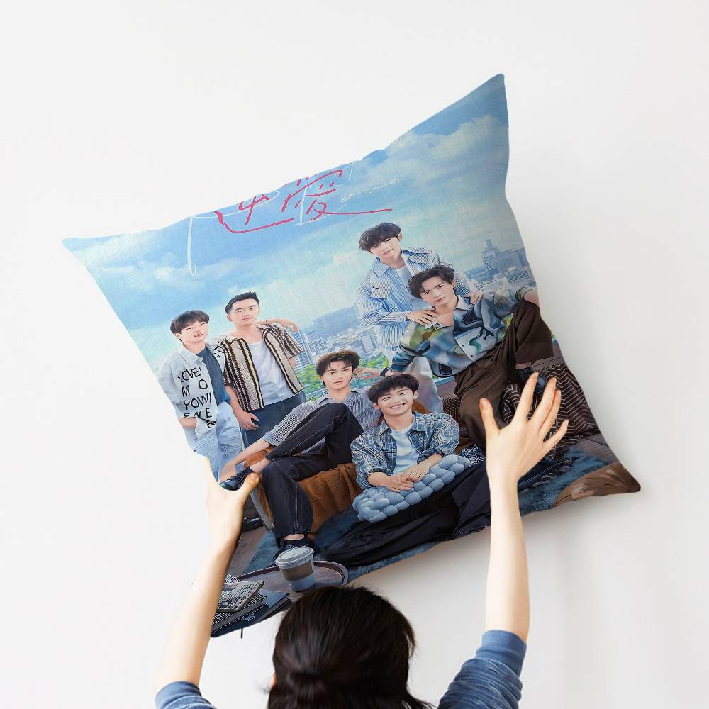 R-Revenged Love Movie Pillow Covers Cartoon Sofa Decorative Home Double-Sided Printing Short Plush Cute Cushion Cover