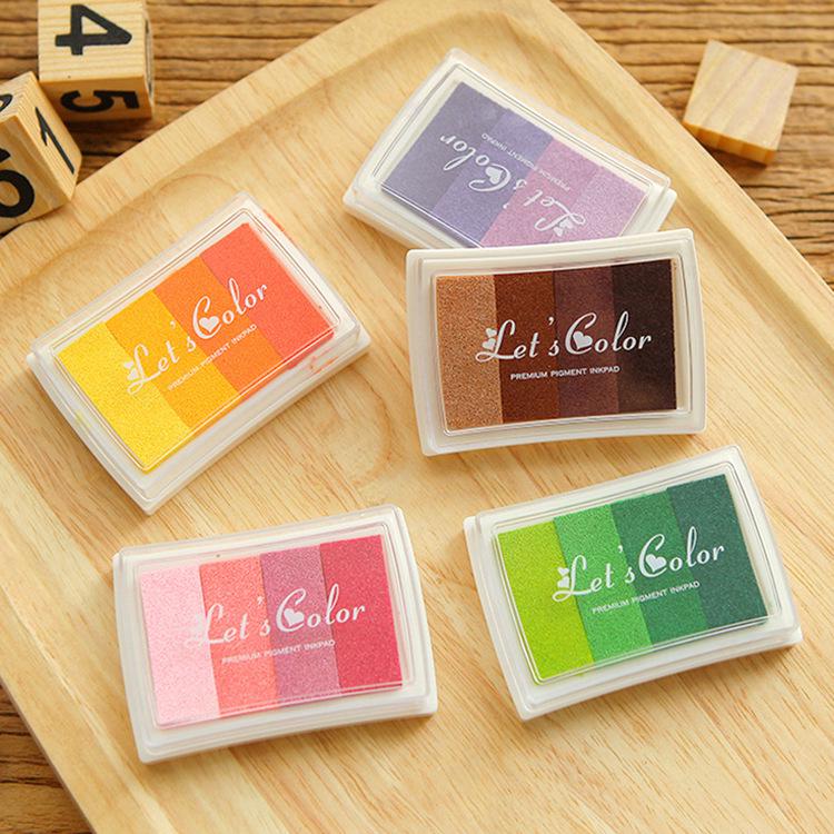 

Gradient Color Ink Pad - 6 Varieties for DIY Journaling, 4-Color Shades Blue Gradient