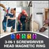 3-in-1 Screwdriver Head Magnetic Ring 6.35mm High Hardness Magnetic Ring Batch Head Aluminum Alloy Magnetizer