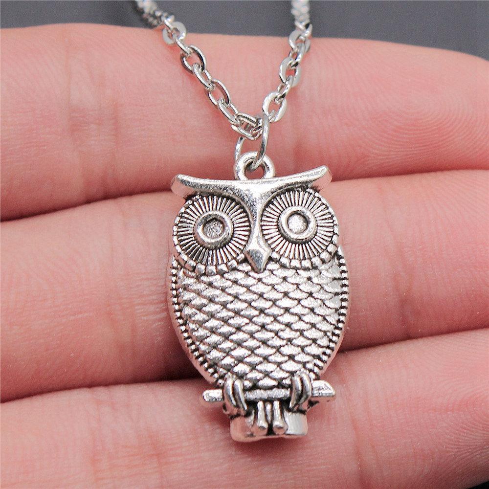 Pendentif Sagesse Hibou Aigle en Bronze Antique, Collier Collier Maman, Nouveauté Cadeau