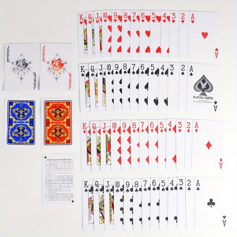 Waterproof Plastic Playing Card Set-Durable And Washable Playing Card Deck For Poker, Card Games, Family Gatherings And Parties