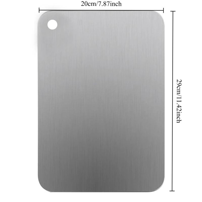 Stainless Steel Cutting Board, Antibacterial and Mildew Resistant, Household Cutting Board for Cutting Fruits and Vegetables