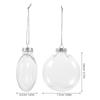 10pcs 8CM Christmas Transparent Balls Hollow DIY Plastic Fillable Bauble Xmas Tree Hanging Ornaments Home Party Gifts Box Decor