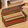 Transparent Pencil Case Box Large-capacity Stackable Storage Box Office School Pencil Case Supplies Pencil Storage