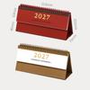 Oct. 2026 - Dec. 2027 2027 Mini Desk Calendar Foldable Record Calendar Double-coil Calendar  Office