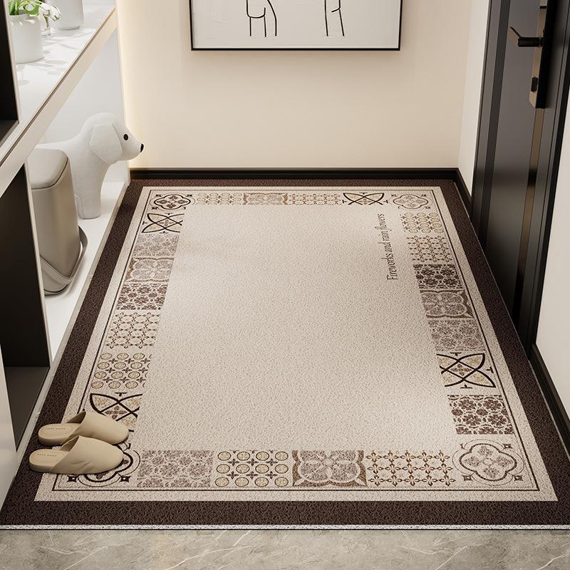 Light Luxury High-End Door Floor Mat, Dirt-Resistant, Wear-Resistant And Non-Slip Mat, Household Tailor-Able Mud Scraping Soil Silk Ring Floor Mat