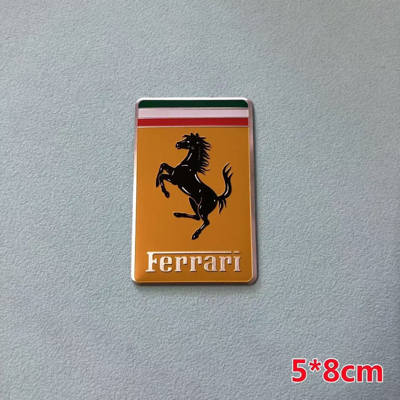 

Алюминиевая автомобильная наклейка для логотипа Ferrari Команды SJ Scuderia Наклейка-чехол Значок Автомобильные наклейки Принадлежности Замена Декаль для стайлинга автомобиля