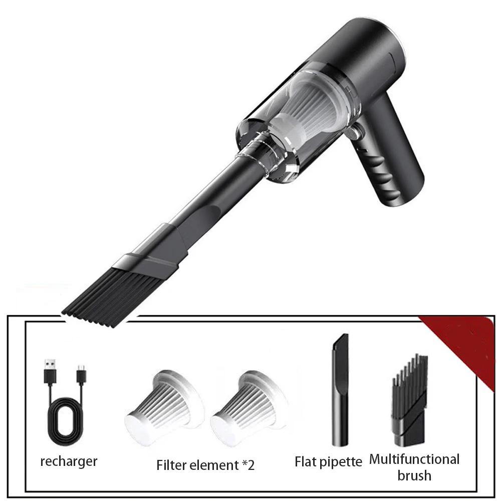 

Portable 120W High Power Wireless Car Vacuum Cleaner with USB Type C, Dual Use for Home & Car, 3000PA Strong Suction чорний