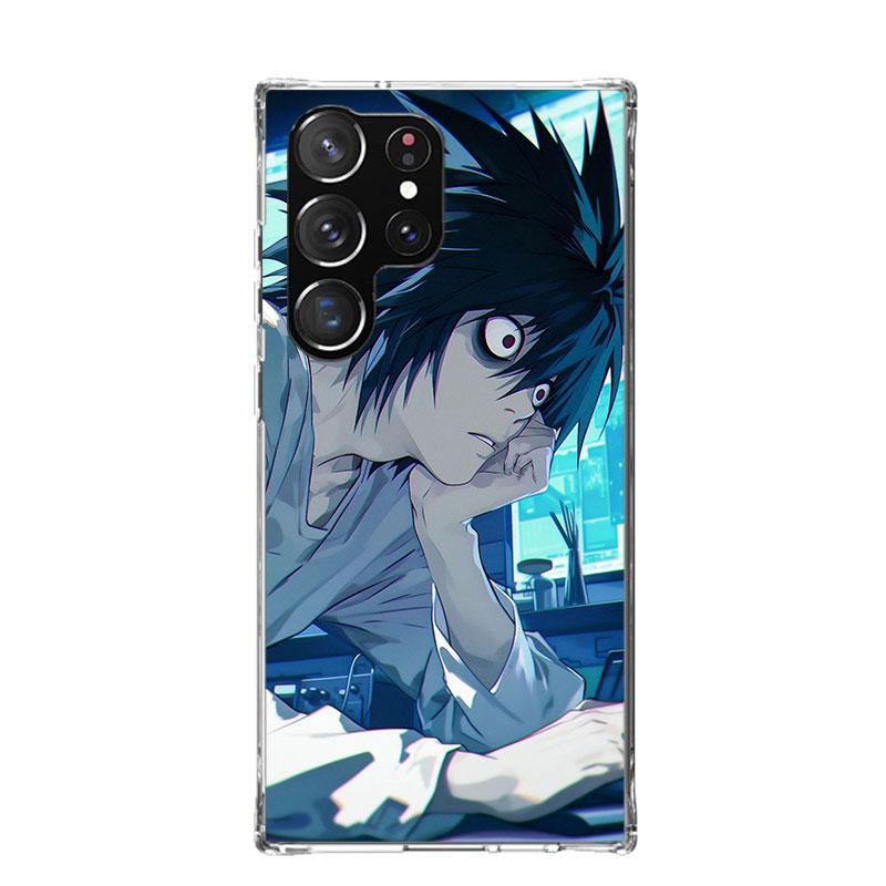 N-Note D-Death L Lawliet Phone Case For Samsung Galaxy S26 Ultra S23 S24 S25 Edge S20 FE S21 S22 Plus Soft Print Shell Cover Fun