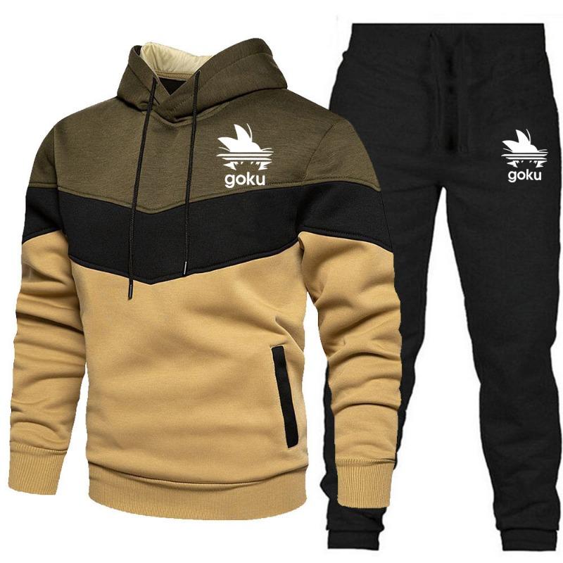 

Новый мужской костюм, мужская спортивная одежда, индивидуальный логотип, спортивная одежда, двухкомпонентные спортивные брюки, мужская толстовка с капюшоном, спортивная одежда, спортивный костюм XXXL