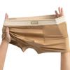 Men's Nude-Feel Antibacterial Breathable Boxer Briefs, Skin-Friendly, Plus Size, Elastic Four-Corner Design.