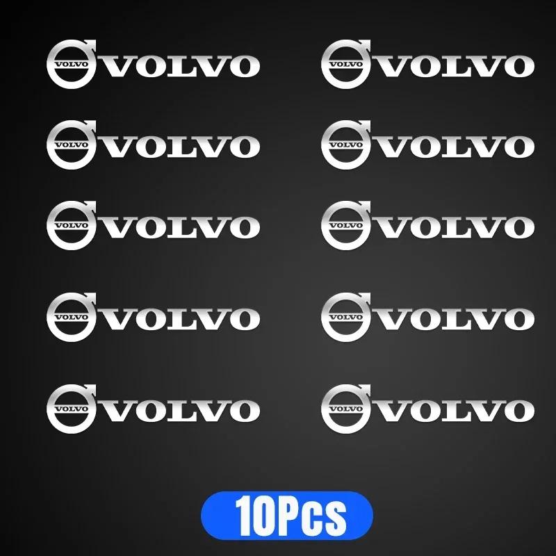 2/5/10pcs Car Styling Metal Stickers Interior Decoration Decals For Volvo C30 V40 V50 V60 V90 S40 S60 S80 S90 XC40 XC60 XC90 T5