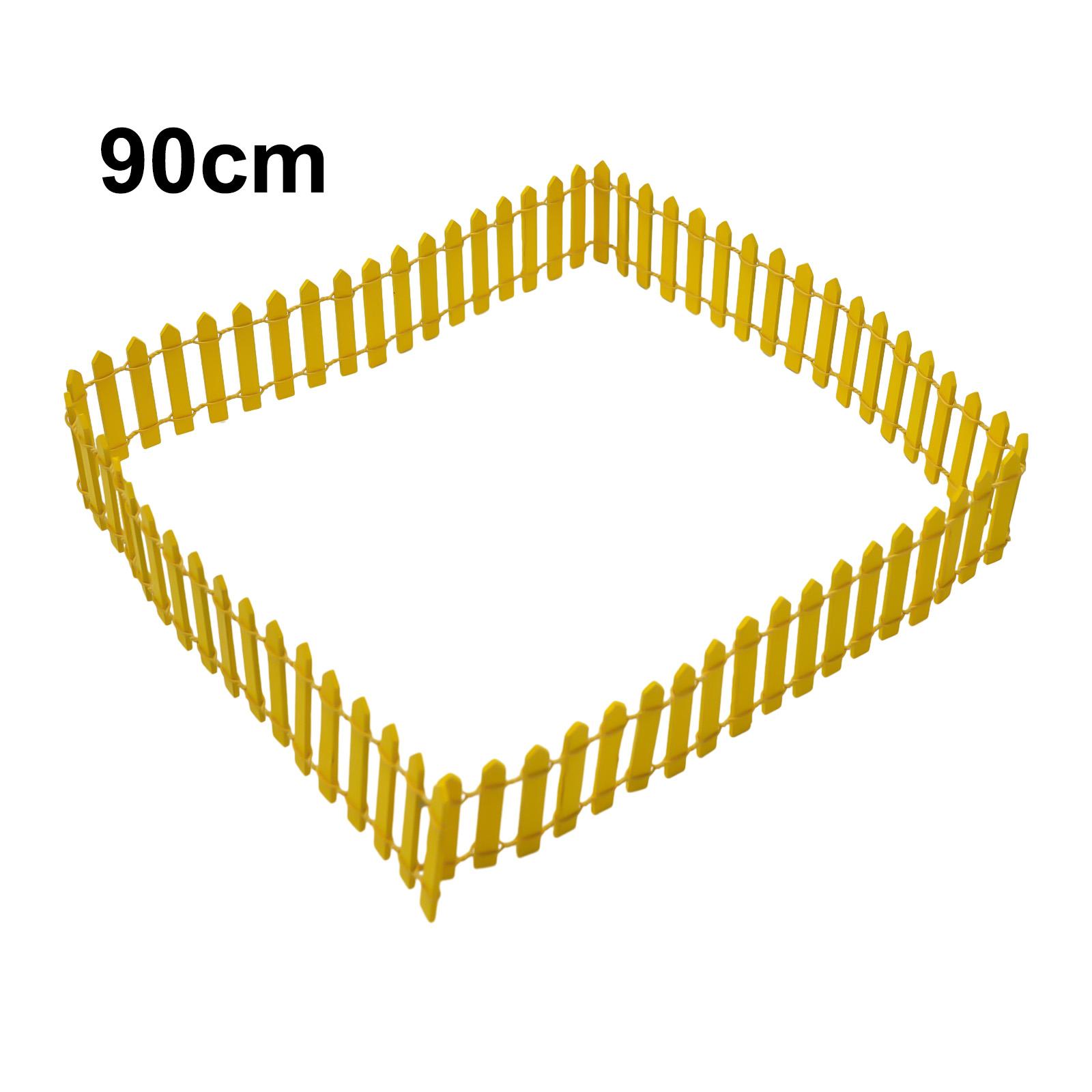 

Decorative Wood Fence Accessories for Miniature Fairy Garden Dollhouse жовтий