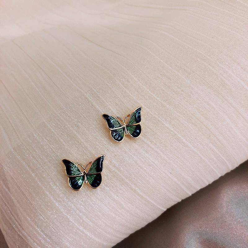 2025 Vintage Silver Butterfly Stud Earrings: Sleep-Friendly Simple Korean Style for Women.
