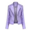 Women Jacket Leather Turndown Collar Casual Thin Pu Loose Motorcycle Zipper Jackets Female Streetwear Oversized Coat