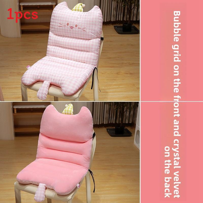 Office And Cozy Study Seat Pad With Bubble Checkered Pattern Plush Toy Gift