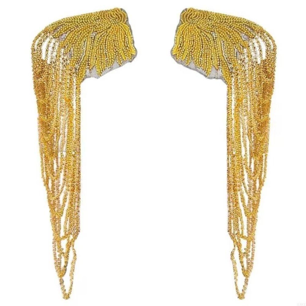 2Pcs DIY Sewing Patch Sequin Shoulder Ornaments Shoulder Applique  Fashion Accessories