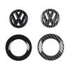 LIP1 Car Carbon fiber pattern Logo Steering Wheel Decoration Sticker Accessories For VW GTI Polo Golf 5 6 Passat Scirocco Beetle CC