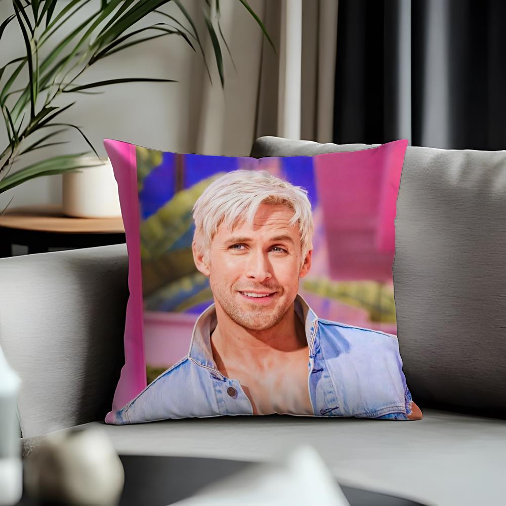 Trending Rryan Goslingew Cushion Cover Antidustmite Pillowcase Invisible Zipper Silky Short Plush Sofa Cushion Cover