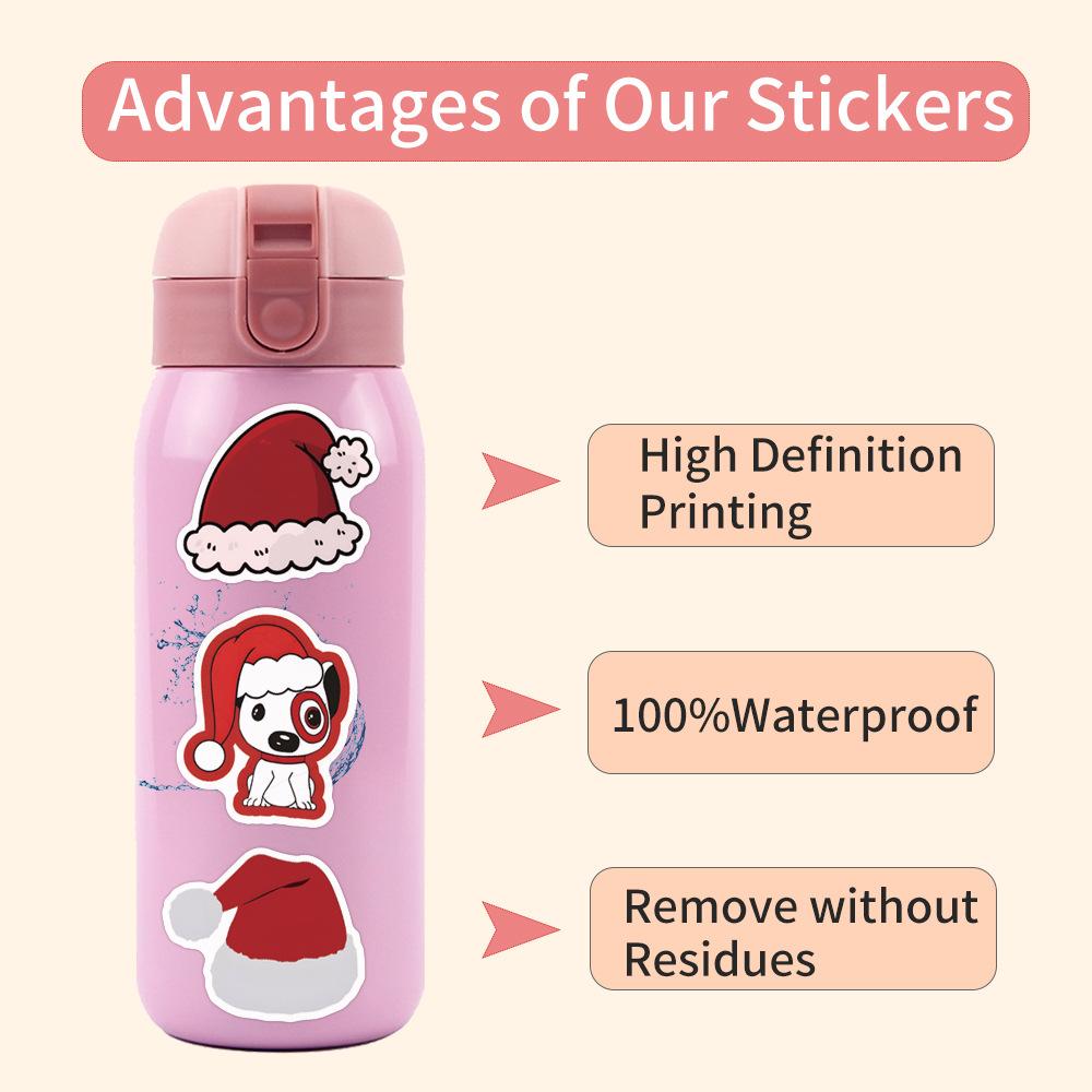 55 New Santa Hat Graffiti Stickers Decorative Scooter Notebook DIY Stickers