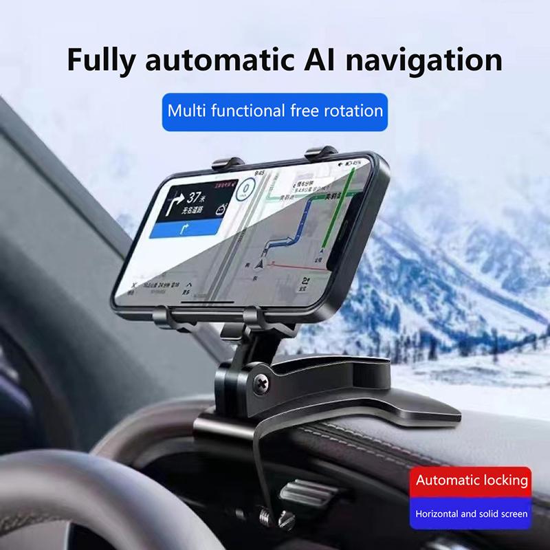 Car Mobile Phone Holder Multi-Function Rotating Instrument Panel Rearview Mirror Navigation Holder Gps Widely Compatible