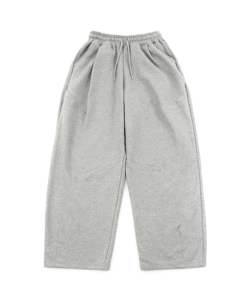 CHICKS Back Logo Embroidered Balloon Pants Melange