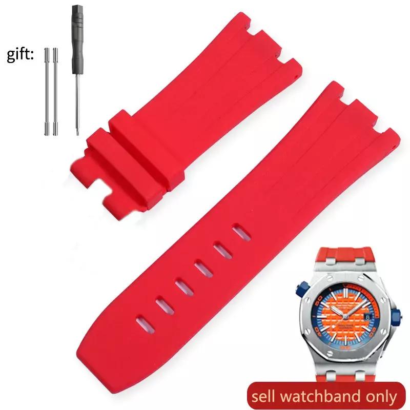 Watch Band Silicone Men's 28mm for AP Audemars and Piguet Royal Oak Offshore 15400 15703 26471 26474 15703 15706 Watch Strap
