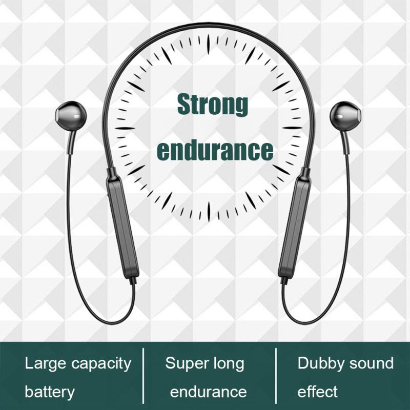 B6 Wireless Bluetooth-compatible 5.1 Earphones Binaural Hanging Neck Headset Universal Sport Earbuds
