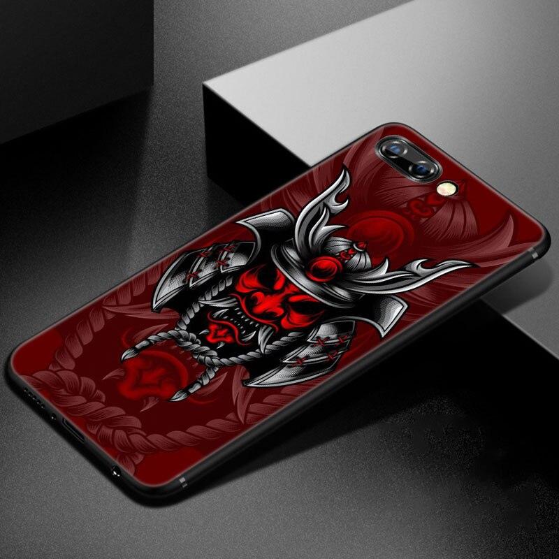Japońska sztuka samurajska etui na telefon dla Huawei Honor 7A 8A 9X 20 Pro 8 10X Lite 7S 8C 8S 8X 9A 9C 10i 20i 30i 20E 20S czarne etui