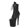 Shoes Women's Patent Leather Short Boots - 20cm Ultra High Heel with Platform, for Pole Dance, Runway, Nightclub - 26 Color Choose