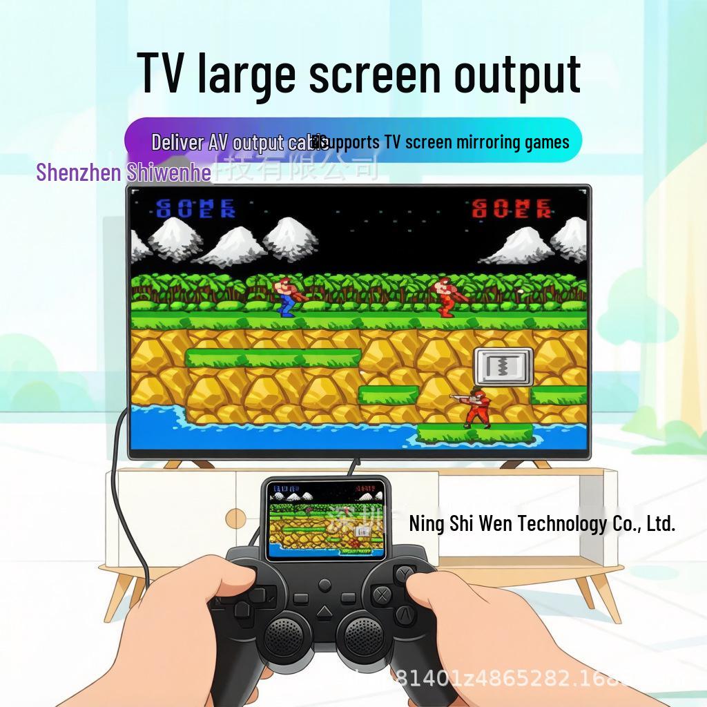 Cross S10 Handheld Console: 520 Classic Retro Games, Dual-Player, Mini Size, Perfect for Kids S10 Single Player