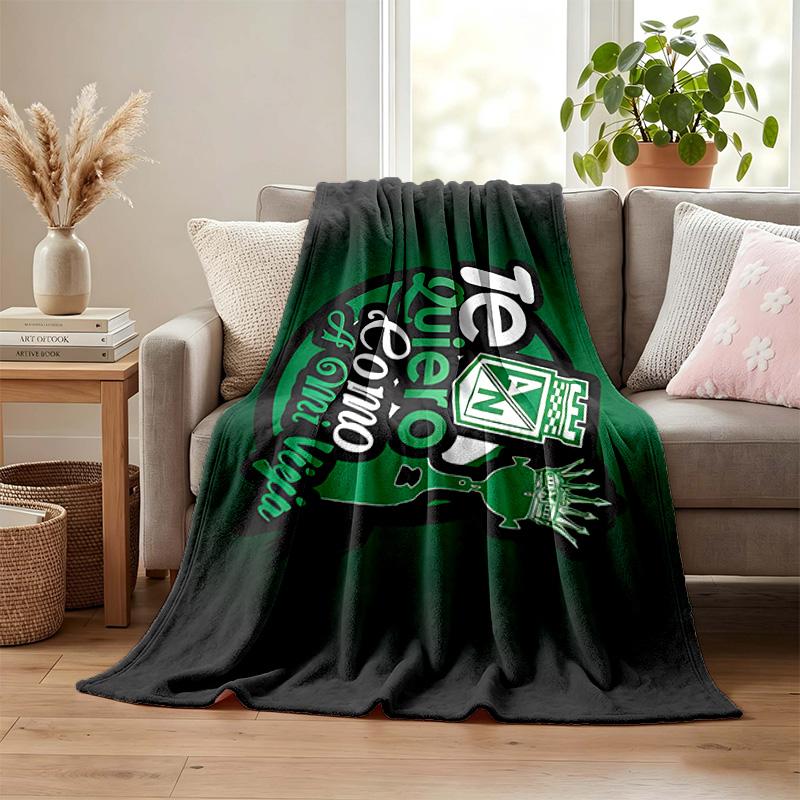 Atletico Nacional blanket Flannel Blanket Soft Cozy Plush Throw for Sofa Bed Lightweight Home Decoration