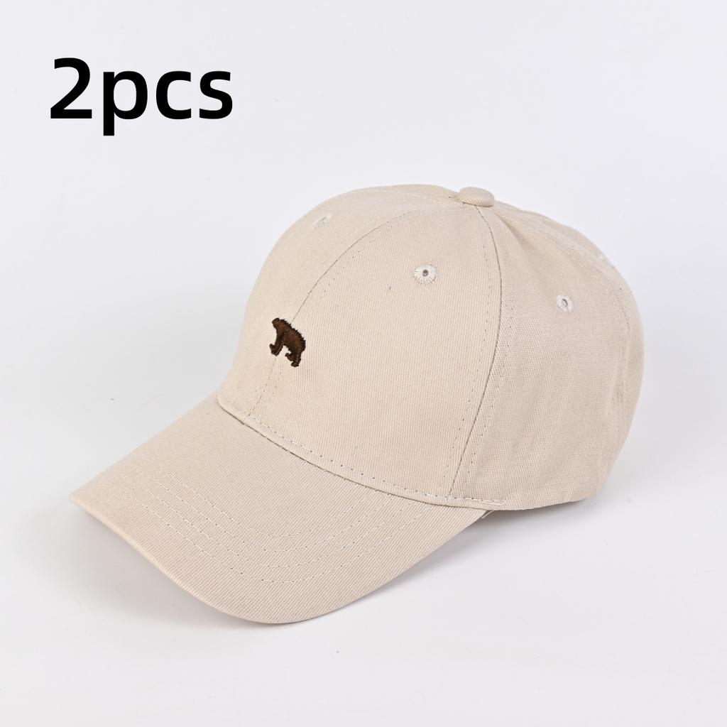 Stylish Bear Embroidered Baseball Cap Sun Protective Breathable Adjustable Ideal Casual Hat Men Women Unisex Baseball Cap