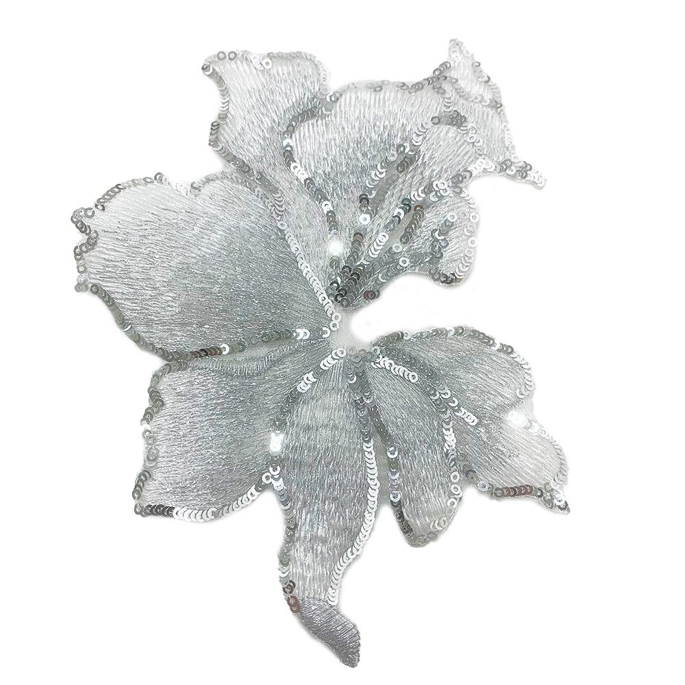 1Pc Embroidery Flower Sew On Patch Applique Lace Fabric DIY Dress Hat Bag Jeans Clothing Decor