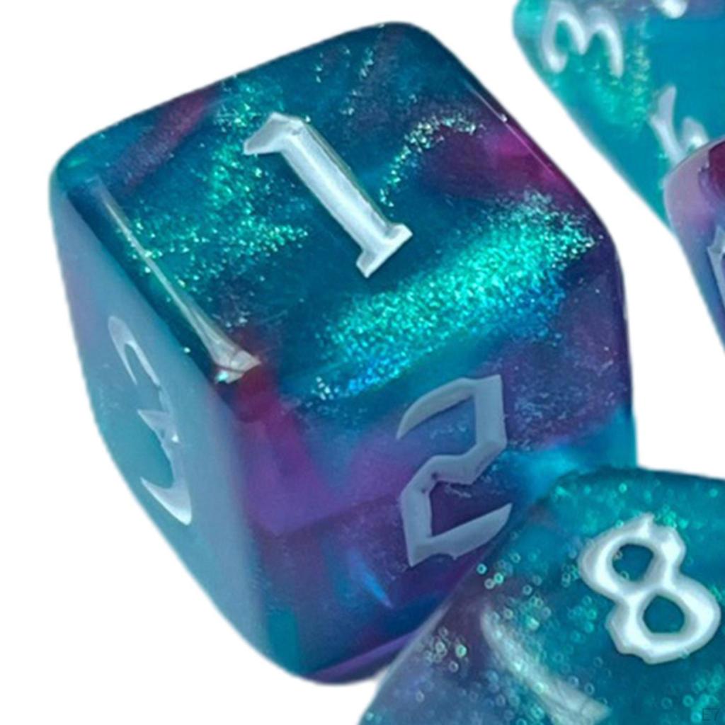 Zestaw 7 elementów wielościennych D8 D10 D12 do gry stołowej DND