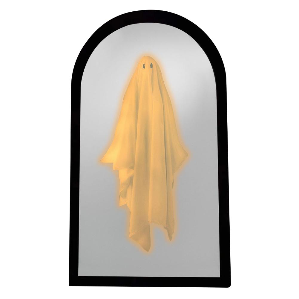 Halloween Ghost Mirror Night Light Halloween Spooky Scary Ghosts Table Mirror LED Ghost Hologram Mirror Decorations