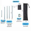 Ultra-Light Portable Aluminum Camping Table with Foldable Lantern Stand