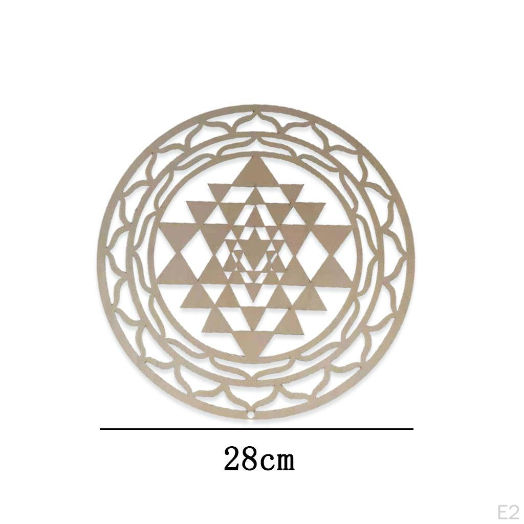 11" Wanddekoration Spirituelles Geschenk Heilige Geometrie Holzskulptur für