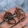 Fancy Labradorite Stone Electroformed Handmade Dangle Drop Hook Earrings Copper VP-79