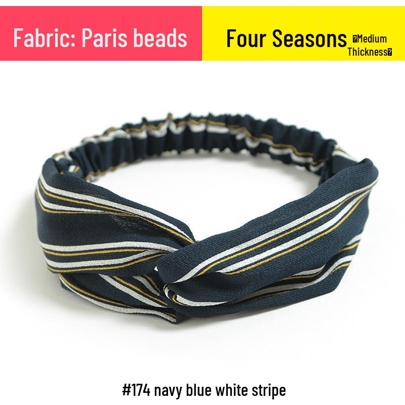 Koreanisches florales Chiffon-Elastik-Stirnband für Damen - Frischer Stil Haaraccessoire