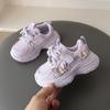 Girls Spring Sports Shoes with Butterfly Children's Fall Mesh Breathable Sneakers for Kids Student Pink Purple Walk Shoes I02233