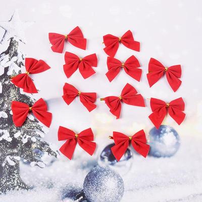 Ensemble d'ornements d'arbre de Noël 2023: 12 Nœuds Festifs pour Cadeaux et Décoration