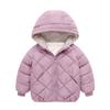 Boys And Girls Baby Thickened Hooded Jacket In Small Children Down Cotton Clothing Short