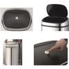 Poubelle de cuisine push - city - kitchen move - 58 l - ouverture simple pression - inox avec cerclage