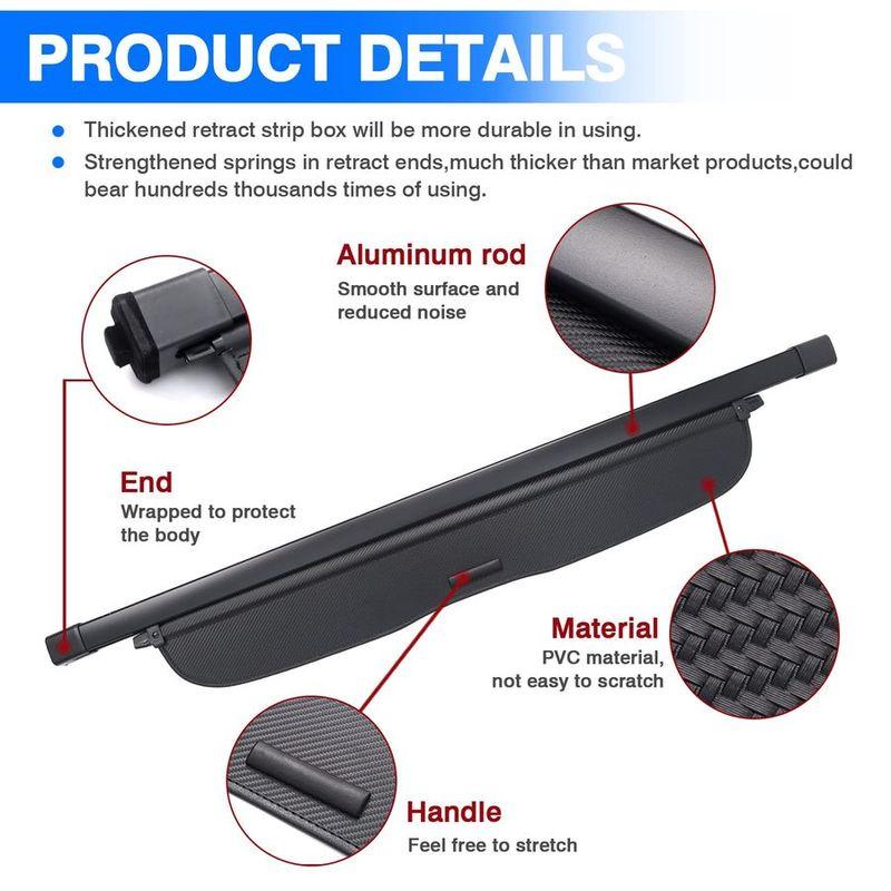 Cargo Cover for 20122016 Honda CRV Trunk Cover Retractable Trunk Shielding Shade Cargo for 20122016 CRV Accessories Luggage Cove