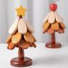 3Pcs Wooden Christmas Tree Trivets for Hot Dishes Heat Insulation