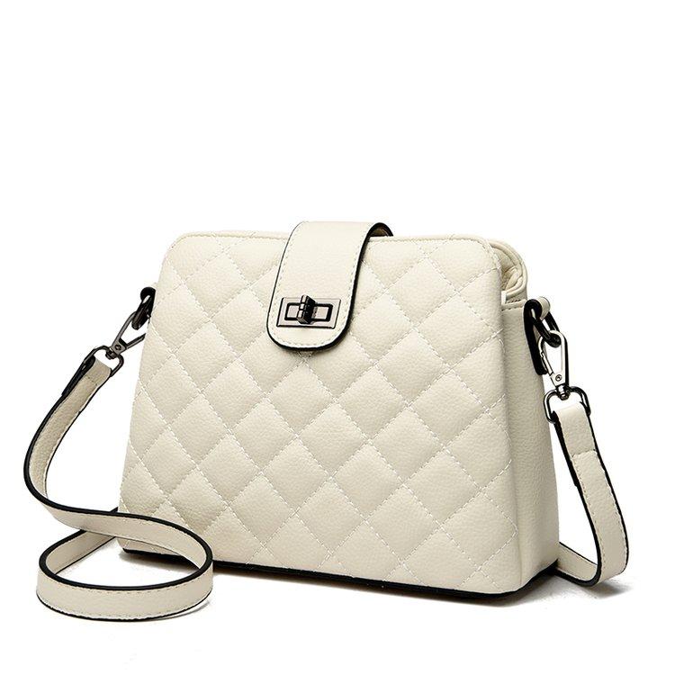 

Новая кожаная корейская женская сумка, простая сумка для мамы со звонком, все из коровьей кожи, трендовая сумка через плечо на одно плечо белый