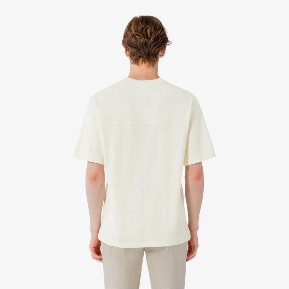 Lacoste Men's Strong Yarn Woven Panel Short-Sleeved T-shirt TH358E-56G056