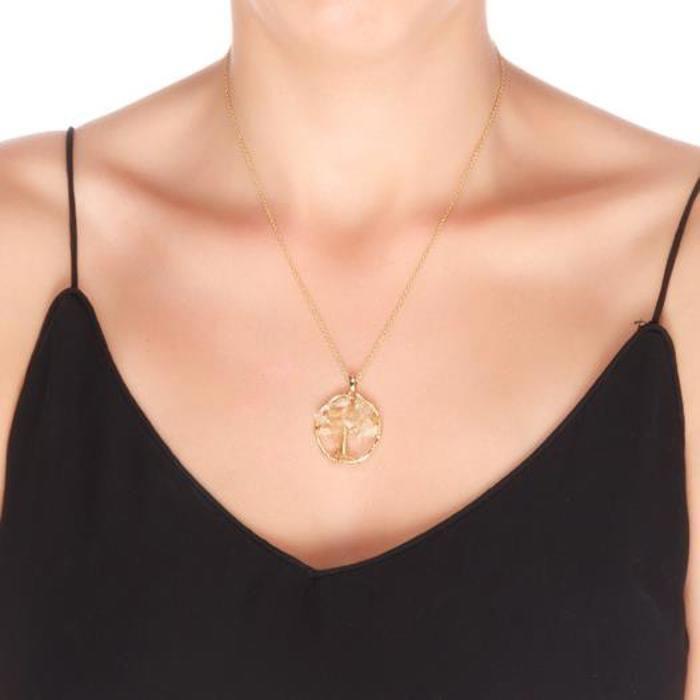 Collier - Budleia - Plaqué Or Jaune 18 Carats - Citrine - Taille Unique - Femme