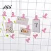 Paper Clamp Metal Clip 8PCS Binder Clips Round Tail Safety Design Stable Clamping Fresh Color Force Macaron Rust Resistant Office School Supplies